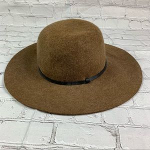 Target wool floppy hat faux leather ribbon